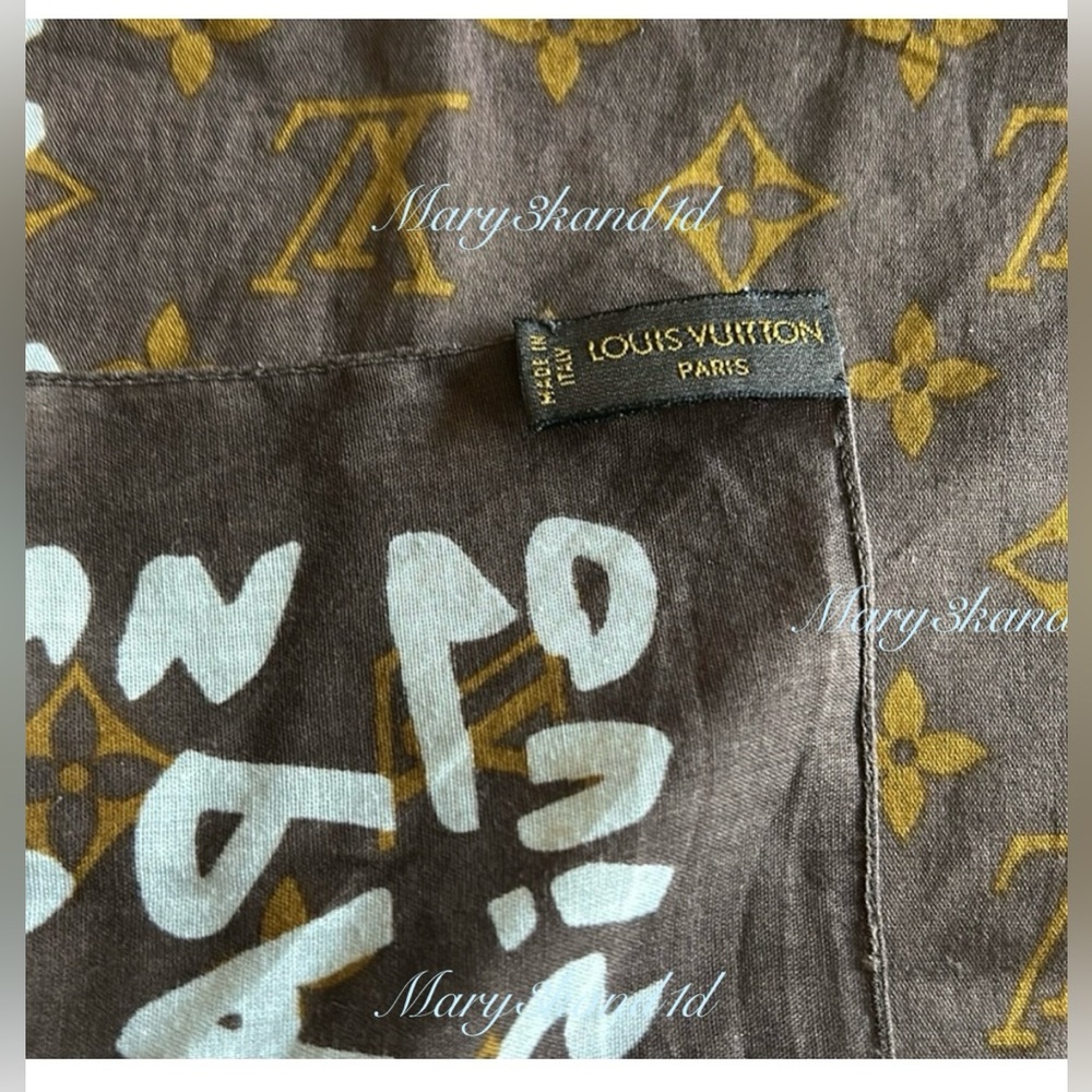 Louis Vuitton Stephen Sprouse Graffiti bandanna - RARE white graffiti writing - Picture 8 of 13